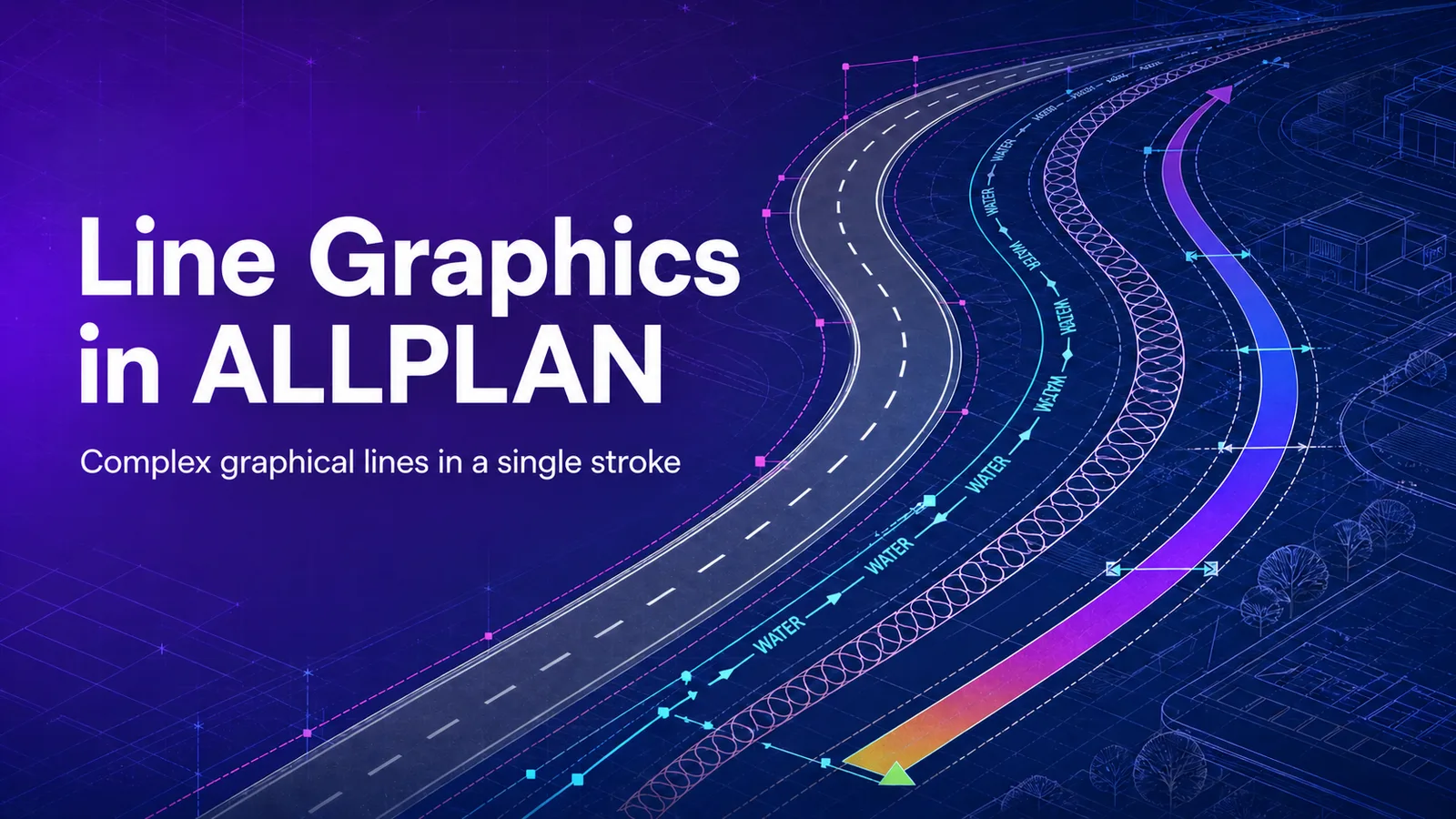Line Graphics — graphics with arrows and curve unrolling in ALLPLAN